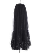 Tulle Sequin Midi Pull-On Skirt